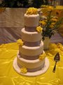 44 White-Round-Wedding-Cake-with-Yellow-Roses