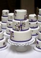 24 Purple-Button-Centre-Piece-Cakes