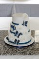 27 Royal Navy Blue Butterfly Wedding Cake